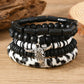 Timber Beads Western Skull Head Charm 5pcs Bracelet Set