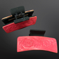 Pink Tooled Leather Claw Hair Clip Western  Matte Black