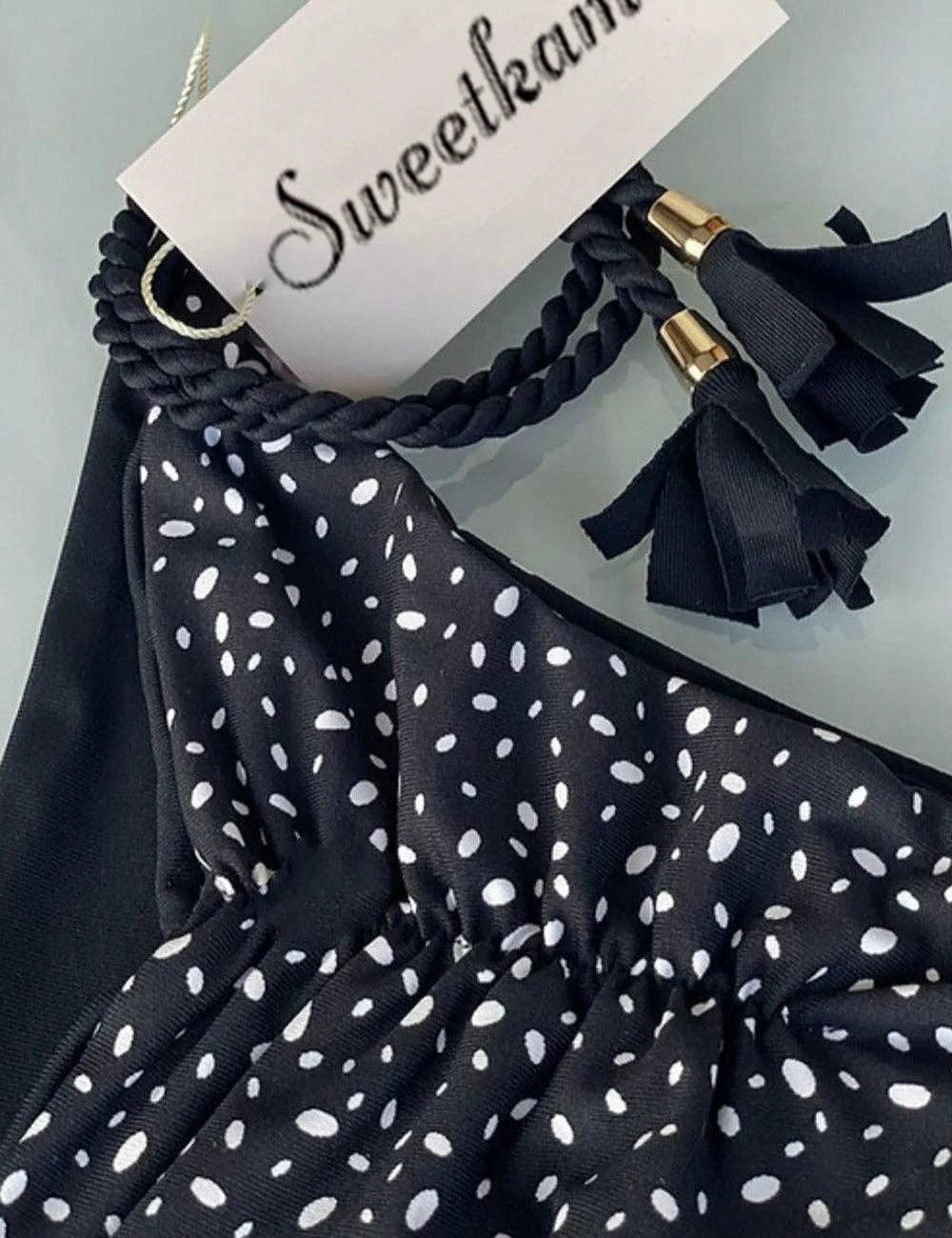 Ladies String Tie Halter Strap Sexy Bikini Set