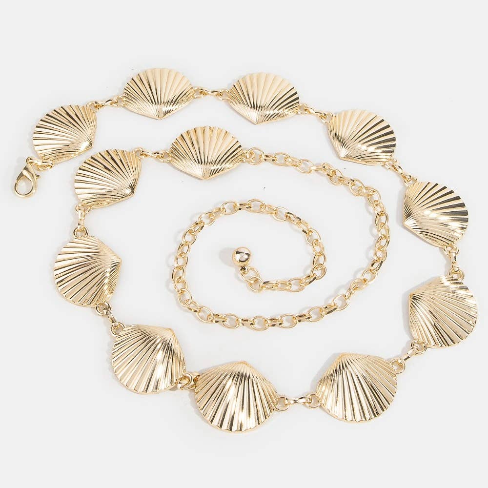 Seashell Link Chain Belt: