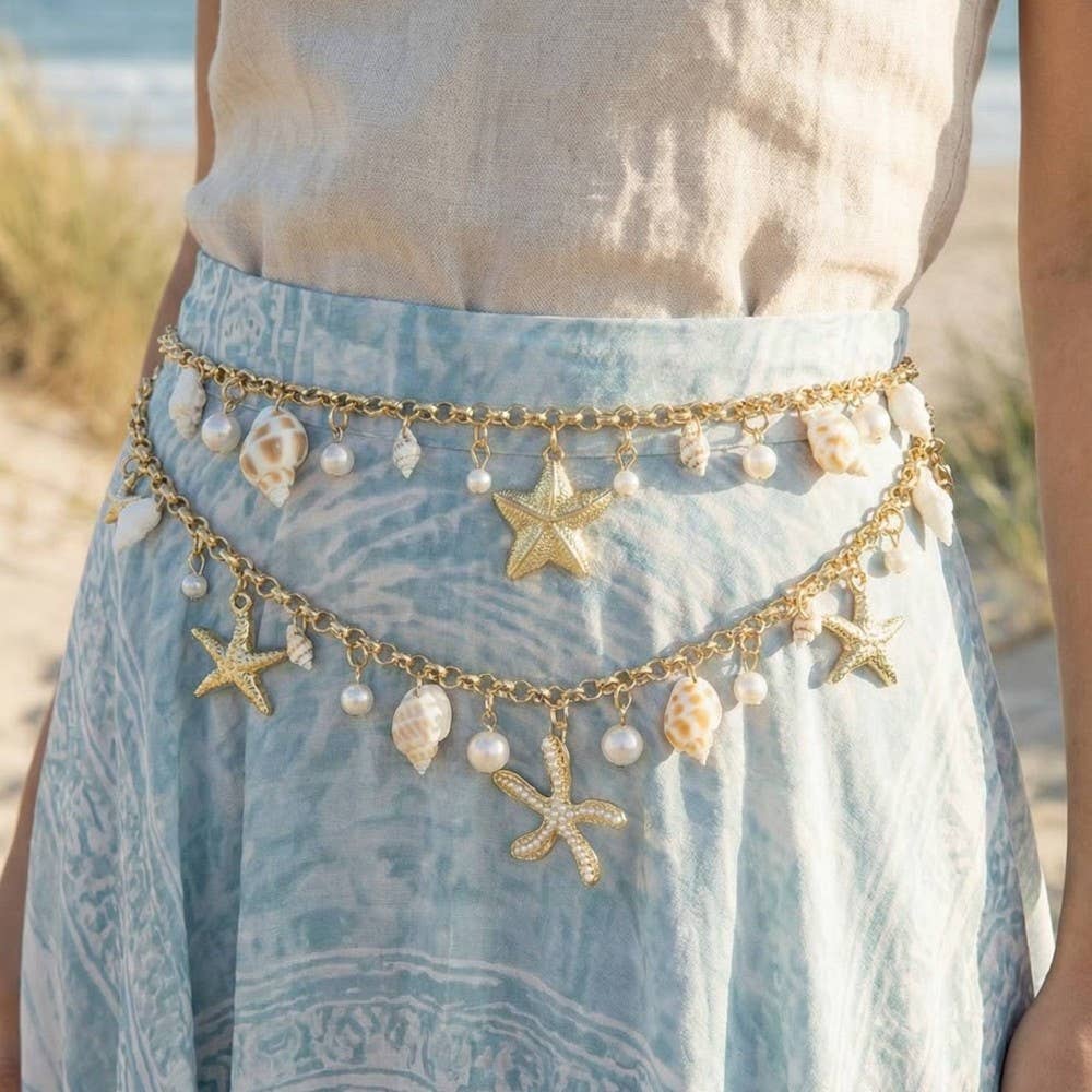 Sealife Charms Layered belly Chain Belt