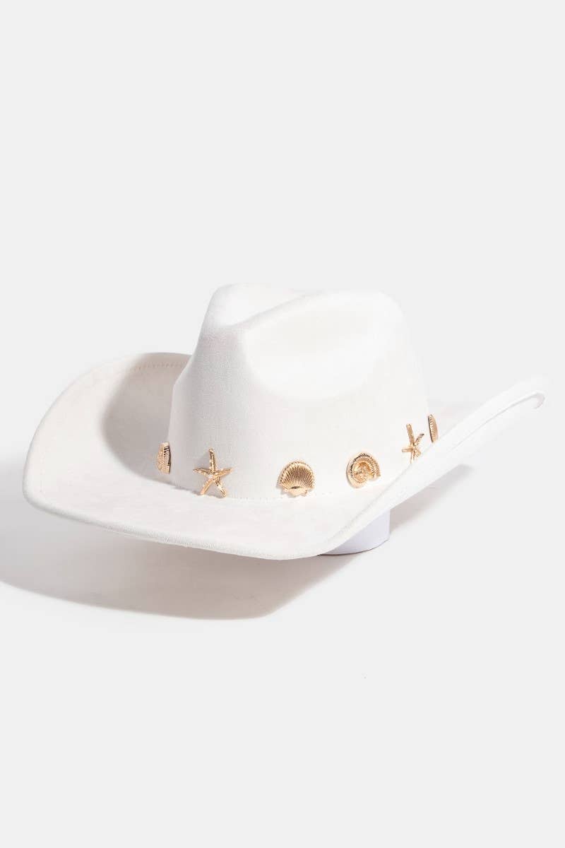 Metallic Sea Life Charms Western Cowboy Hat