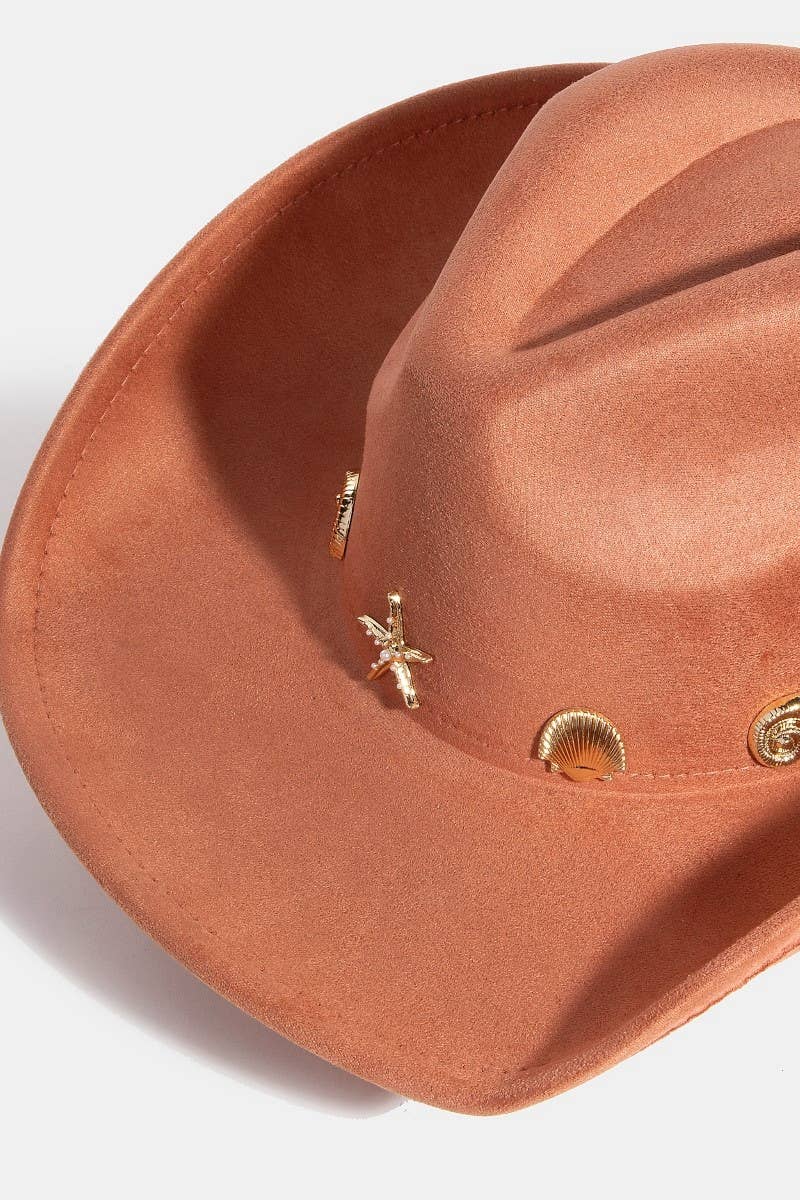 Metallic Sea Life Charms Western Cowboy Hat