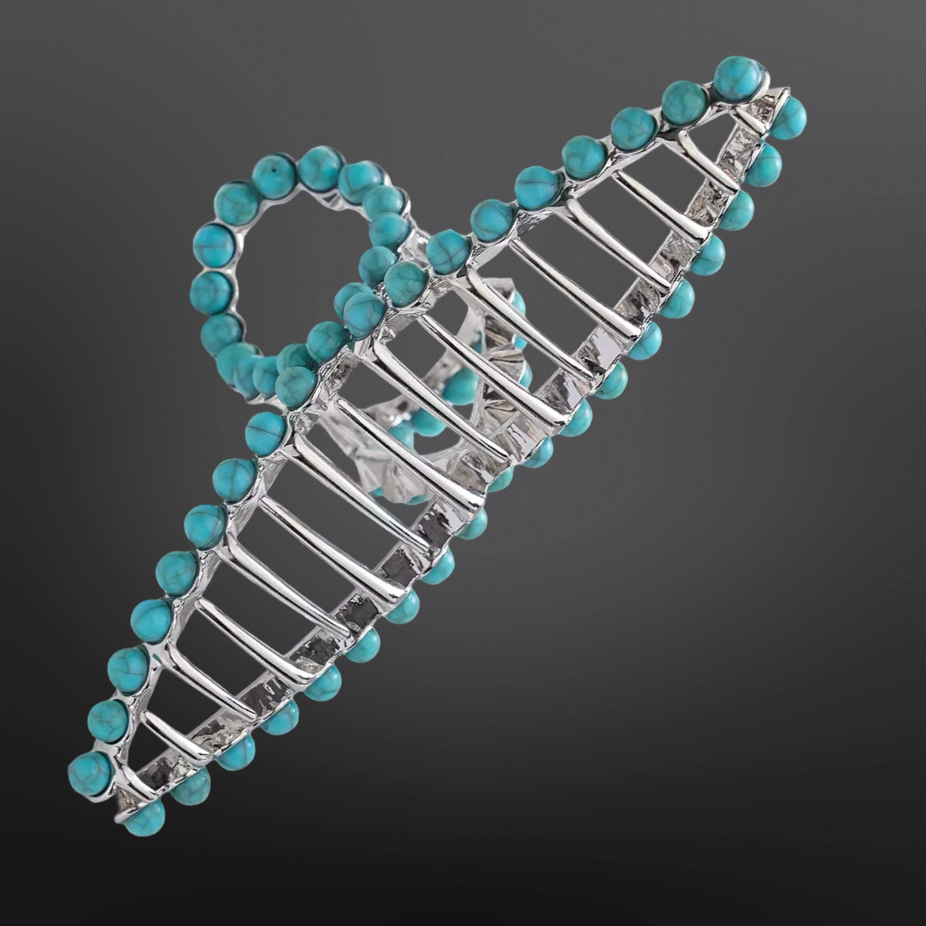 Faux Turquoise Claw Clip - Western Hair Clip