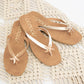 MISTY GOLDEN STARFISH DECOR THONG STRAP SANDAL