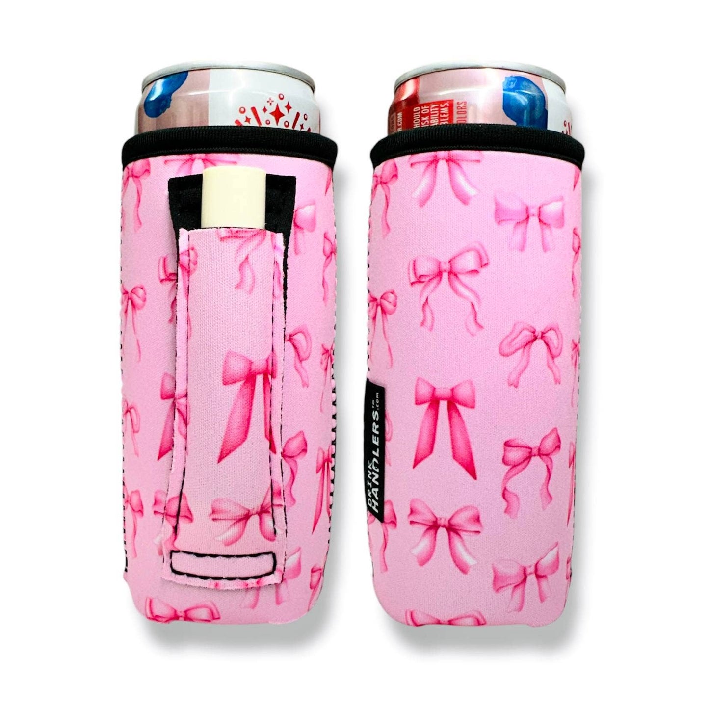 Pink Bows 12-16oz Slim Can Handler™