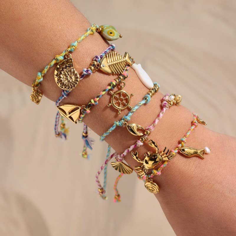 CORDED CHARM BRACELET