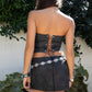 Embroidered Western Low Rise Mini Skirt
