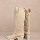 FLORA: TAUPE COWGIRL BOOT