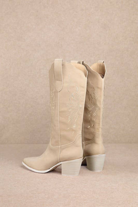 FLORA: TAUPE COWGIRL BOOT