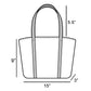 Striped Straw Weave Round Rope Handle Tote Bag
