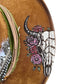 Western Hat Hand painted Bull Skull & Florals