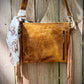 Upcycled LV Cowhide Leather Checkered Crossbody Bag Western 