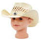 Kids Monochrome Straw Cowboy Hat