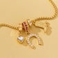 Western Rhinestone Horseshoe Charm Necklace