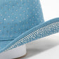 Rhinestone Studded Denim Cowboy Hat: DN