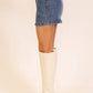 Stretchy Button Down Denim Skirt