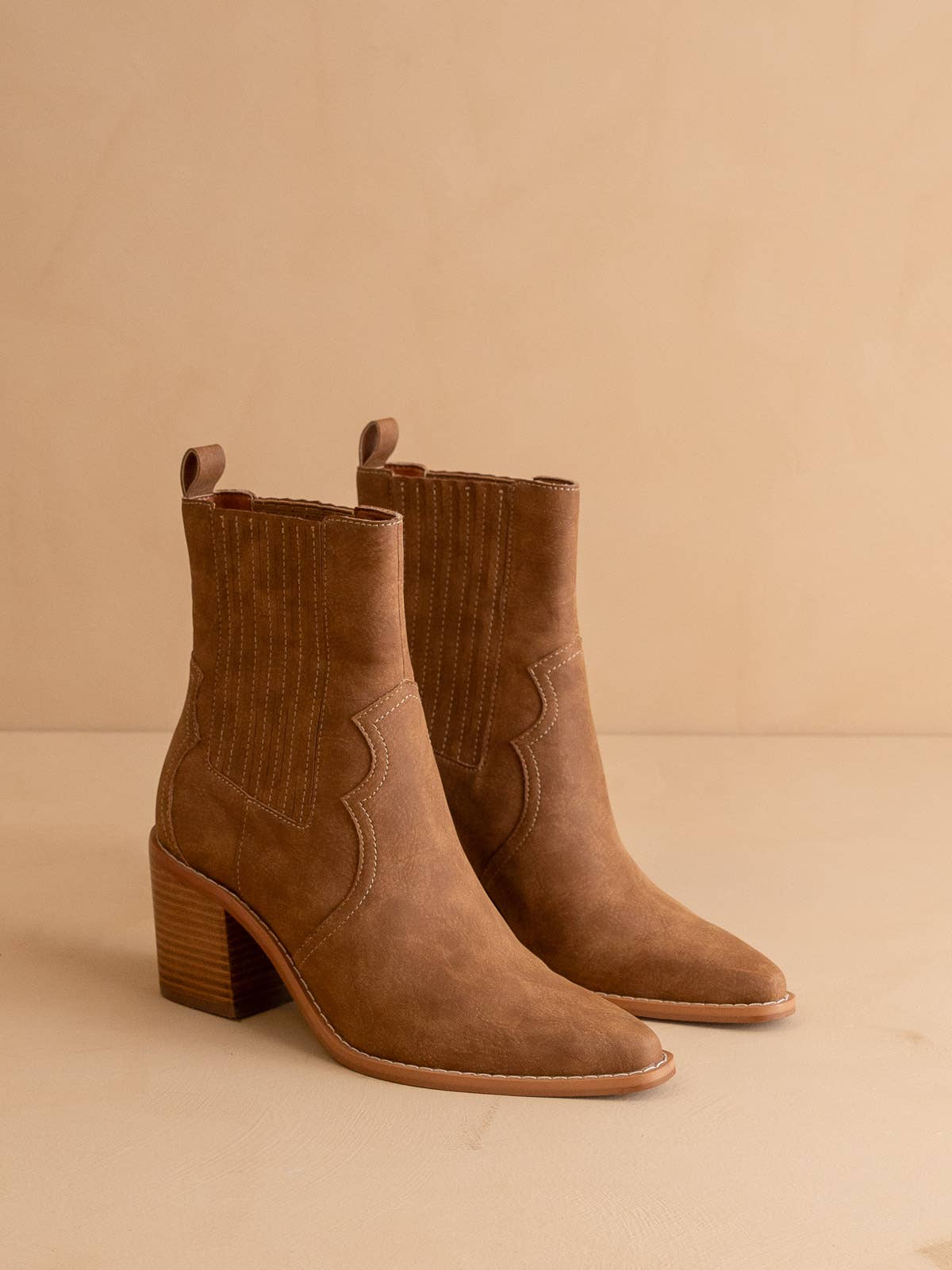 The Addison | Brown Perfectly Paneled Western Boot: BROWN