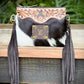 Upcycled LV Cowhide Leather Crossbody Wristlet Bag Western 