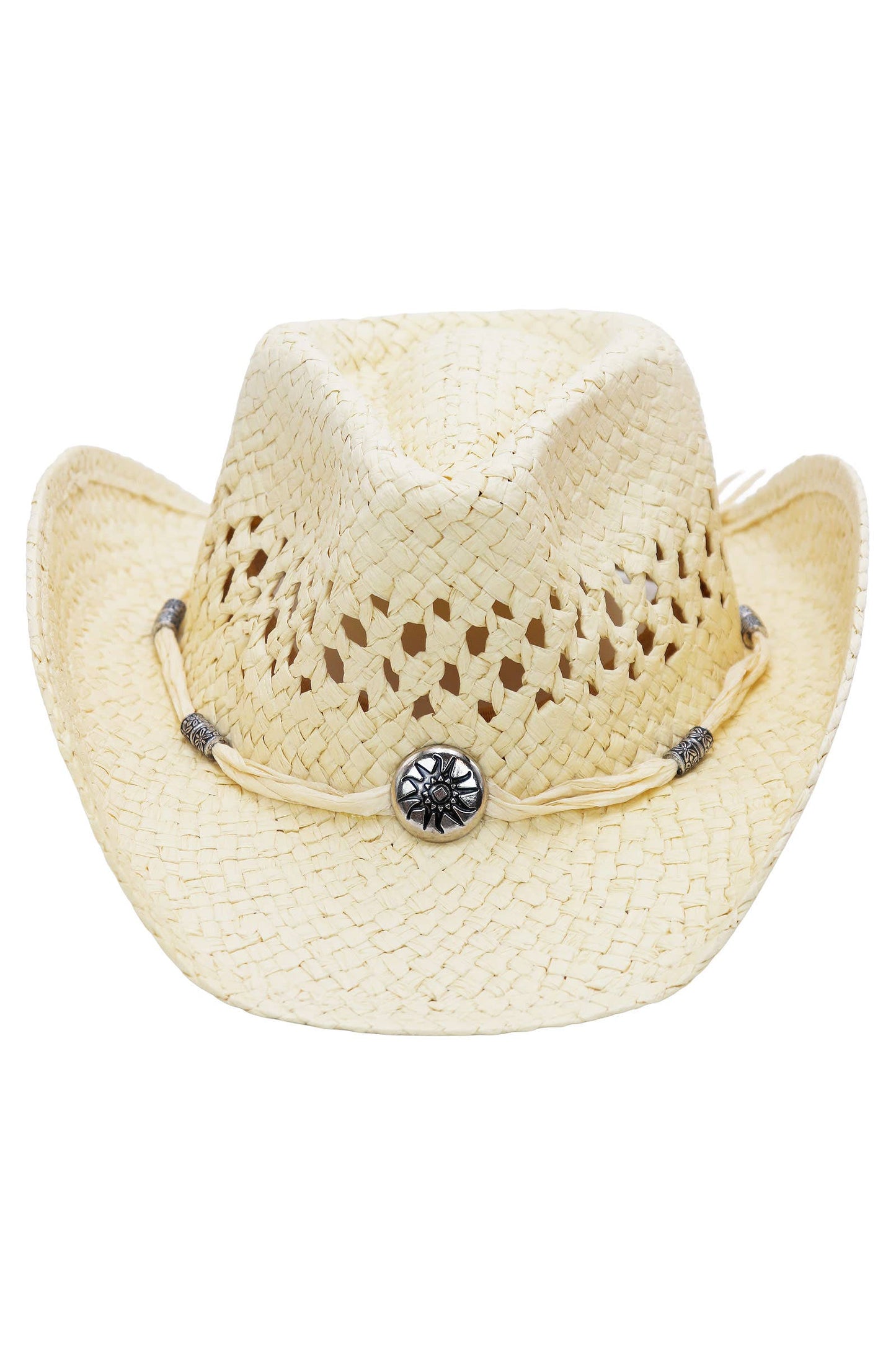 Kids Monochrome Straw Cowboy Hat