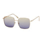 Women's Metal Square Gradient Lens Sunglasses