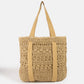 Large Straw Braided Tote Bag With Hat Holder: IV