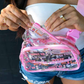 Keychain Pouch - Western Rodeo Cowgirl - Clear & Pink
