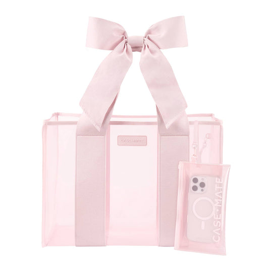 Special Edition Bow Beach Tote With Phone Pouch
