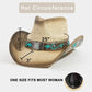 Western Butterfly Concho Detail Straw Cowboy Hat: BR