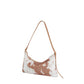 Cow Print Baguette Shoulder Bag