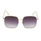 Women's Metal Square Gradient Lens Sunglasses