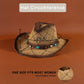 Cowrie Shell Straw Cowboy Hat