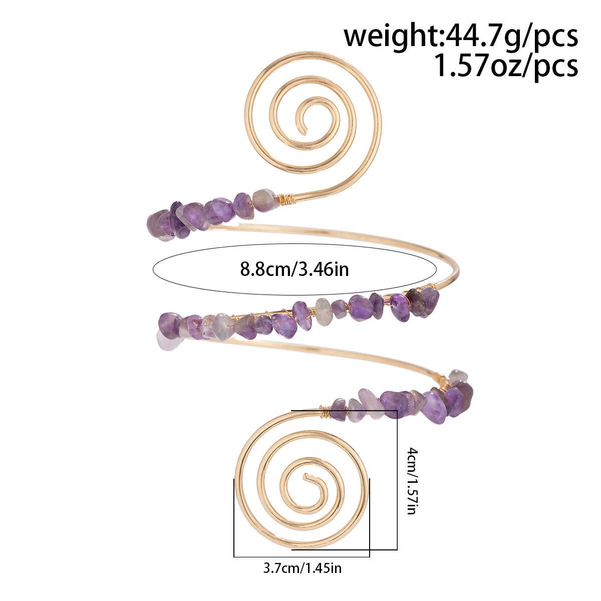 Vintage Irregular Beaded Line Arm Cuff DPJAC2508: Blue / 1