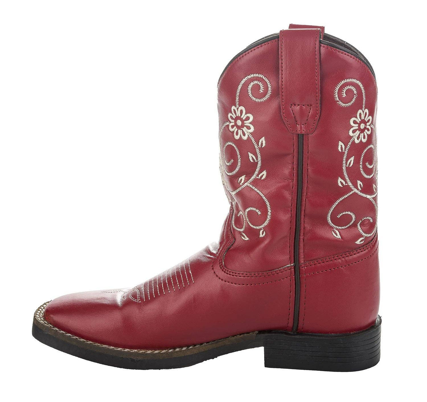 TuffRider Children's Fire Red Floral Western Boot: Red