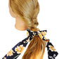 Floral Pattern Scrunchies Scarf