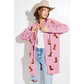Cowgirl boots print Knit casual style Cardigan
