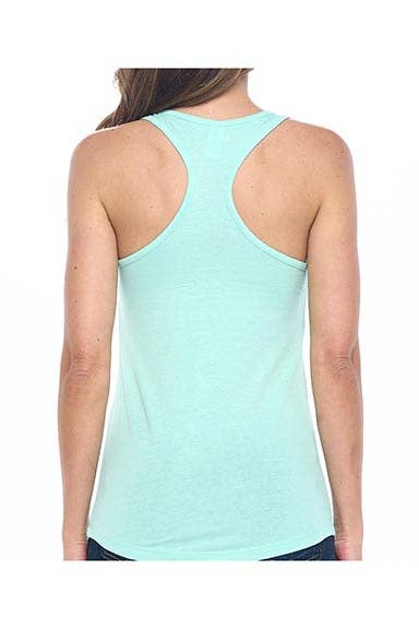 Meet Me At The Beach Graphic Racerback Tank: MINT / S