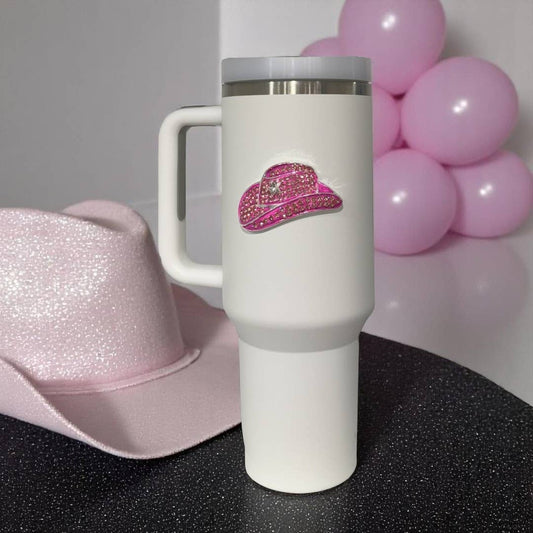 Cowgirl Hat Jeweled Tumbler