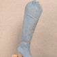 VERONICA CHIC EMBROIDERED LONG DENIM WESTERN BOOTS: DENIM / B12