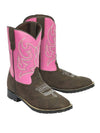 TuffRider Children's Voyageurs Square Toe Western Boot: Mocha