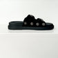 Isol Western Buckle Sandal in Black and Cream: