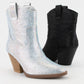 BEDAZZLED GLAM WESTERN ANKLE BOOTS