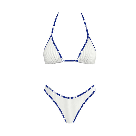 Summer in July Bikini Set: BLUWHT