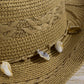 Shell Bead Band Straw Cowboy Hat