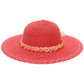 Kids Scallop Hem Paper Straw Floppy Sun Hat