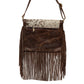 Cowhide Envelope Fringe Purse