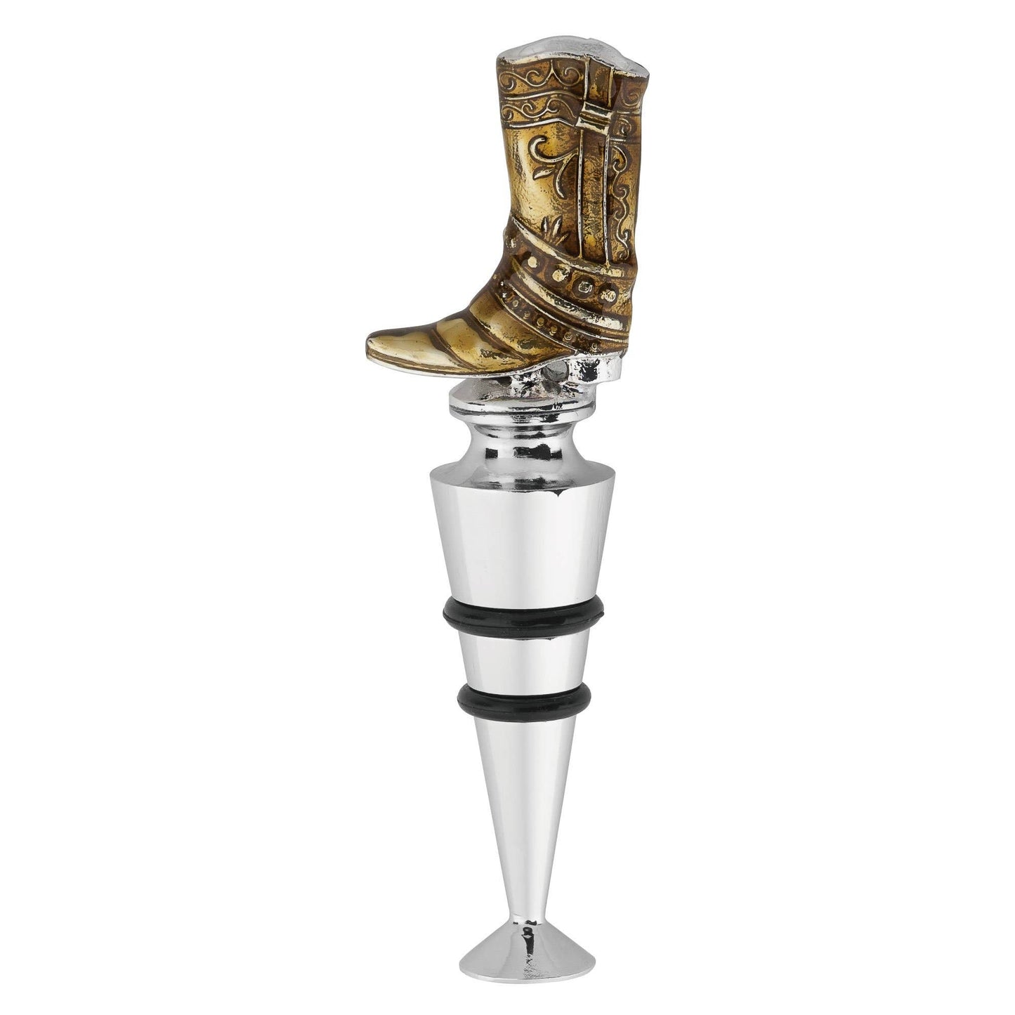 Boot Zinc Alloy Wine Bottle Stopper, Painted: Zinc Alloy / 4 1/4" L