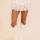 Lace Ruffle Mini Skort