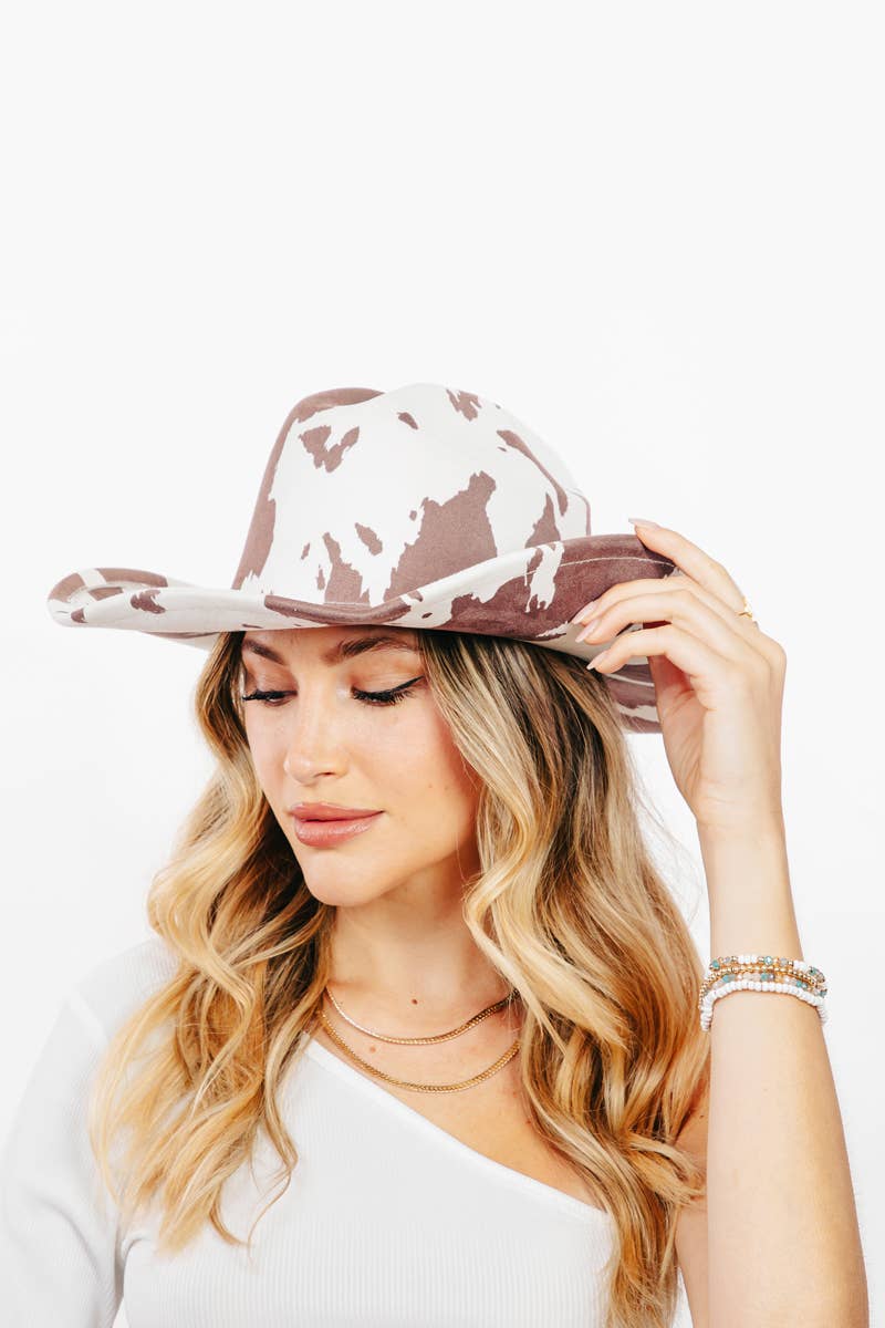 Cow Print Cowboy Hat: BR