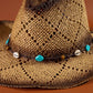 Cowrie Shell Straw Cowboy Hat